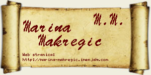 Marina Makregić vizit kartica
